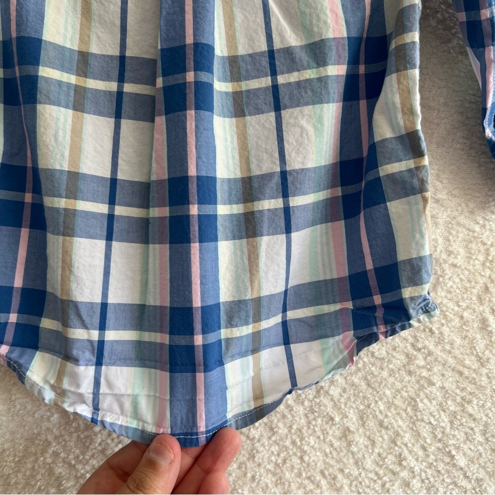 Janie And Jack Infant Button Down Dress Plaid Shirt Size 3-6 Months - Picture 7 of 8